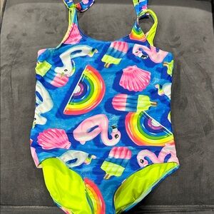 Girls Justice Unicorn Swimsuit Bathing Suit One Piece 12